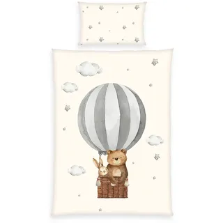Baby Best Babybettwäsche "babybest Ballonfahrt", 2 Stk., Wendebettwäsche, bunt,