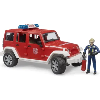 Bruder 02528 - Jeep Wrangler Feuerwehrfahrzeug rot 1:16