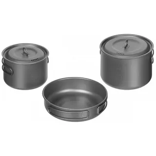 Fox Outdoor Topf-Set 5-tlg. Kochset + Kochgeschirr + Pfanne + Topf + Deckel