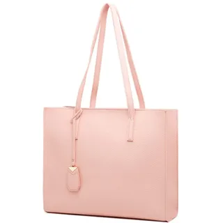 MORGLOVE Handtasche Damen Groß Shopper Tasche Mode Schule Arbeit Freizeit Henkeltasche mit Reißverschluss (A-Pink)