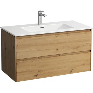 LAUFEN PRO S Set Lani Komplettset 1000, Waschtisch inklusive Waschtischunterbau, 1000x500x540mm, H8649672671041, Farbe: Wildeiche