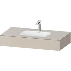 Duravit Qatego Einbauwaschtisch mit Konsole, 1000x550x170mm, QA46910, Farbe: Taupe Matt