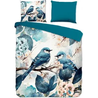 Pure Steppfalten Bettwäsche 140 X 200/220 cm 100% Microfiber - Blau