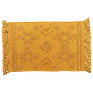 Douceur d'intérieur Douceur d'Intérieur, Rechteckiger Teppich (60 x 90 cm) Cilaos Safran, Baumwolle, Jacquard