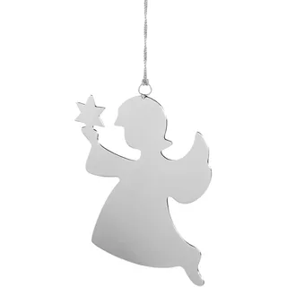 Fink Engelfigur »Dekohänger, HOLYWORKER« Deko-Engel, Weihnachtsdeko aus Edelstahl, poliert, Höhe ca. 21 cm, silberfarben