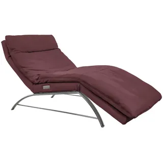 Chilliano Relaxliege , Bordeaux , Leder , Echtleder , Longlife-Leder, Vintage-Leder , 95x91x170 cm , Typenauswahl, Fußauswahl, Lederauswahl, Stoffauswahl, Relaxfunktion, Liegefunktion, Rücken echt , Wohnzimmer, Sessel, Relaxliegen