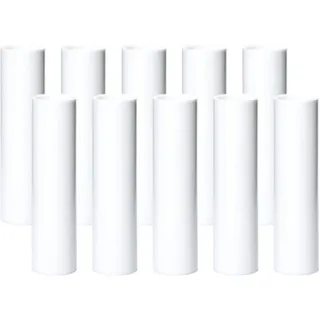 Kerzenhülsen, 10 Stück, Länge 100 mm, (Kerzenhülle Ø außen 26 mm, Innen 24 mm), Hülsen für Kronleuchter, Lüster, Kerzenfassung E14, Weiß glatt