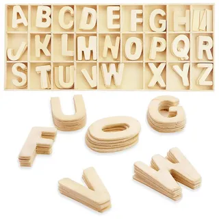 130 Stück Holzbuchstaben 3cm,Holzbuchstaben Klein,Holz Buchstaben | Holzbuchstaben Basteln,Buchstaben Holz,Buchstaben,Großbuchstaben A-Z,für DIY,Kunsthandwerk,Deko,Party