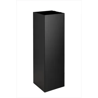 NEUSTEIN Schirmständer mit modernem Design aus Metall für Heim und Büro, Design-Ständer,schwarz, 2 Haken, 2x Wasserauffangschale herausnehmbar, 15,5x15,5x49cm, quadratisch, Regenschirmständer