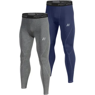 MEETWEE Thermounterhose Herren, Thermounterwäsche Lange Unterhose Winter Leggings Funktionsunterwäsche Skiunterwäsche Warme Unterwäsche Männer