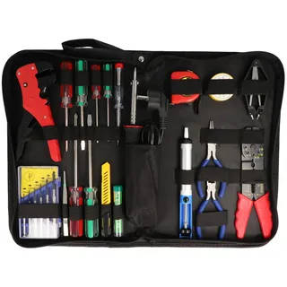 20-teiliges Werkzeugset in praktischer Aufbewahrungstasche, Werkzeugtasche inklusive Lötset