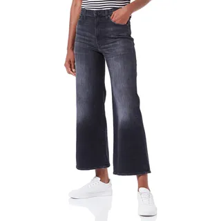 7 For All Mankind Damen The Cropped Jo Slim Illusion Jeans, Schwarz, 24W / 24L EU