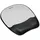 Memory Foam Handgelenkauflage mit Mauspad für optische Mäuse ergonomisch mit weicher Schaumstofffüllung und Stoffbezug schwarz/Silber