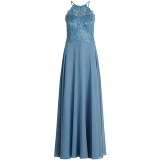 Abendkleid VERA MONT "Abendkleid rückenfrei", Damen, Gr. 34, EURO, blau (smoky lavender), Obermaterial: 100% Polyester PES., Kleider Abendkleid