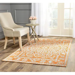 SAFAVIEH Traditionell Teppich für Wohnzimmer, Esszimmer, Schlafzimmer - Stonewash Collection, Kurzer Flor, Kupfer, 122 X 183 cm