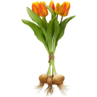 Creativ green Kunsttulpe "Tulpenbund" mit Zwiebeln, orange