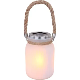 Solarleuchte außen Solarlampe Gartendeko Balkon Tischleuchte Solar 33109 - Weiß