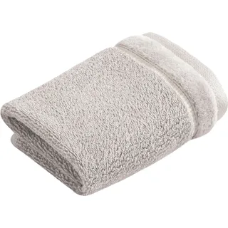 Vossen Seiftuch »Pure« Waschlappen im Set, Baumwolle & VEGAN, mit eleganter Veloursbordüre, grau