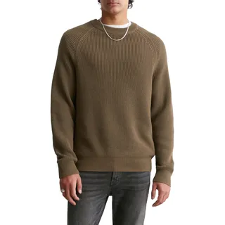 Marc O'Polo Denim Herren Strickpullover aus Bio-Baumwolle mit Rundhalsausschnitt, Schwarz (Burnt Ash), S