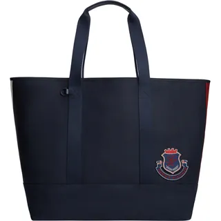 Tommy Hilfiger Herren Tote Bag Tasche Heritage aus Canvas, Blau (Space Blue), Ei - Blau