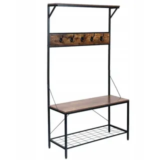 Gordon G262 Garderobenwand, rustikales Braun - Braun