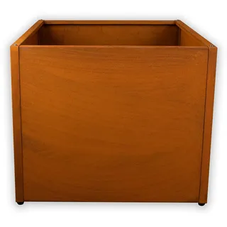 Köhko® Designer Pflanzkübel Hochbeet (mit Bodenplatte) aus Cortenstahl Pflanzgefäß QUADER 100x100x50 cm......