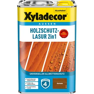 Xyladecor Holzschutz-Lasur Kastanie matt 4 l