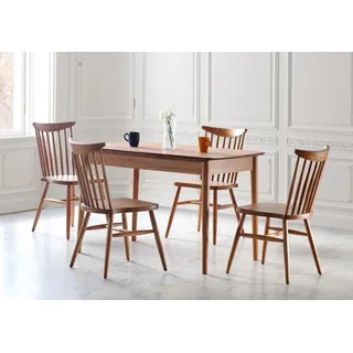Esszimmer Set Garnitur Braun Tisch 4x Stühle Design Modern Möbel Luxus Esstisch - Braun