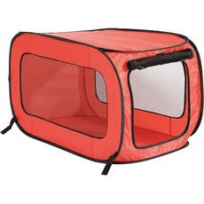 Beatrice Home Fashions Tragbar, zusammenklappbar, Pop-Up-Reise-Hundehütte, 82,5 cm L x 48,3 cm B x 45,7 cm H, Rot