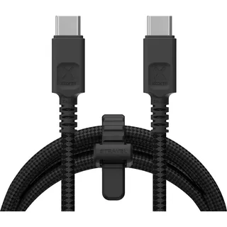 Xtorm, USB-C auf USB-C Kabel 240W NextGen ultra-verstärkt 1,5 m, Schwarz - Schwarz