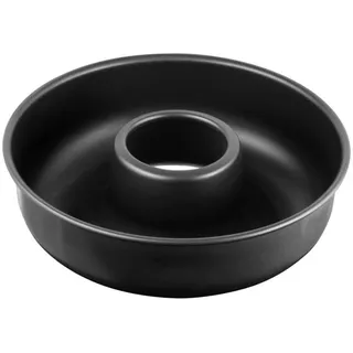 Zenker Frankfurter Kranz Ø 28 cm BLACK METALLIC, runde Kuchenform mit Antihaftbeschichtung, Backform für leckere Kuchen & Torten (Farbe: Schwarz), Menge: 1 Stück