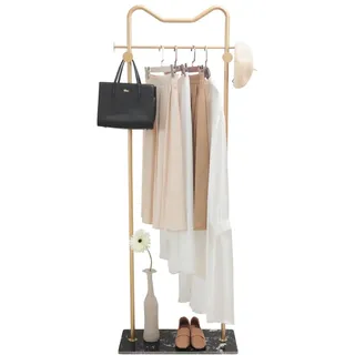 Cre Cra Marmor Kleiderständer,Metall Garderobenständer,Kleiderstange,Eckgarderobe,Multifunktional Freistehender Kleiderständer,Kleidung Rack Kleidungsständer,kleiner Kleiderständer,jackenstaender
