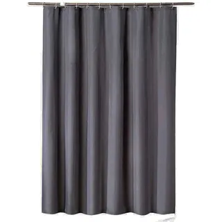 MaxAst Reine Farbe Duschvorhang Anti Schimmel, Grau Badewanne Vorhang 300x200CM, Antibakteriell Wasserdicht mit Kunststoff Ringe Kein Rost