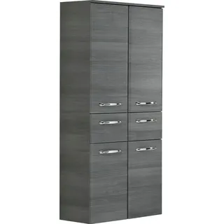 Saphir »Quickset Badschrank 60 cm breit, 141 cm hoch mit 4 Türen« Badezimmer-Midischrank inkl. Türdämpfer, Griffe in Chrom glänzend,