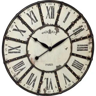 TFA 60.3039.02 VINTAGE XXL Design Wanduhr - Weiß