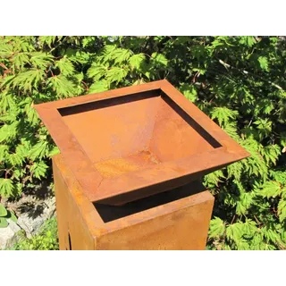 Edelrost Dekoschale quadratisch, 35 cm