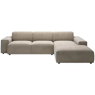 Pure Home Lifestyle Ecksofa , Taupe , Textil , Ottomane rechts, L-Form , 300x189 cm , Goldenes M, Made in EU, Oeko-Tex® Standard 100, DGM-Emissionslabel , seitenverkehrt erhältlich, Hocker erhältlich , Wohnzimmer, Sofas & Couches, Wohnlandschaften, Ecksofas