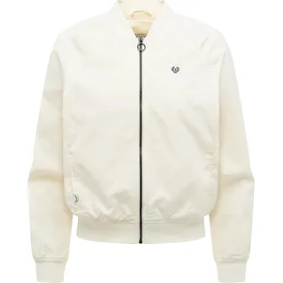 Bomberjacke RAGWEAR "Bomberjacke Yotimo", Damen, Gr. L, beige (ivory), Obermaterial: 68% Baumwolle CO. 32% Nylon NY.  Obermaterial: Futter: 100% Polyester PES., oversize, Raglanärmel Rippstrickbündchen, Jacken Bomberjacke, Lässige Damen Blousonjacke oversized