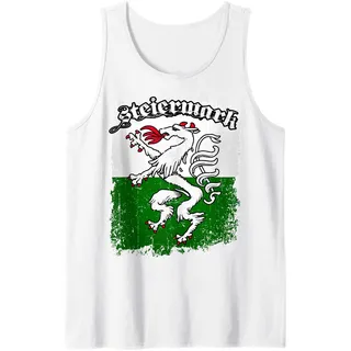 Steiermark Retro Fahne Flagge Wappen Steira Steirer Bua Madl Tank Top