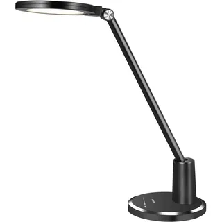 Schreibtischlampe LED,JUKSTG Büro Tischleuchte TouchBedienung Dimmbar 6 Helligkeits 3 Farbstufen Augenschutz Tischlampen Nachttischlampe, Schreibtischlampen für Büro, Lesen, Arbeit,Kinder (Schwarz)