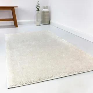 Esprit Hochflor-Teppich ESPRIT "Swagger Shag ESP-8866", weiß (weiß,creme), B:120cm H:30mm L:170cm, Polypropylen, Teppiche, Wohnzimmer, Schlafzimmer, uni, waschbar, Antirutsch, gekettelt