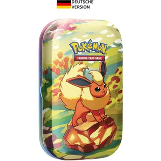 Pokémon Mini-Tin-Box Karmesin & Purpur Prismatische Entwicklungen Flamara