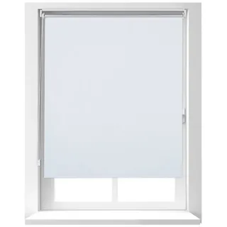 Relaxdays Thermorollo, ohne Bohren, Klemmfix, Kettenzug, 100x160 cm, Stoffbreite 95 cm, blickdichtes Klemmrollo, weiß
