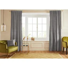 Guido Maria Kretschmer Home&Living Vorhang »SAMT«, (1 St.), blickdicht, monochrom, Samt Optik, basic, grau