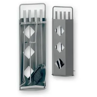 FireFix Kaminbesteck 5-teilig Edelstahl 230 x 140 x 660 mm grau