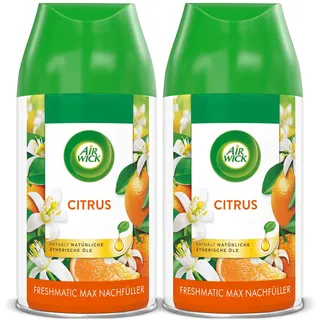 Airwick Air Wick Freshmatic Max DUO 2x 250ml, Nachfüller ätherische Öle, Doppelpack, Citrus