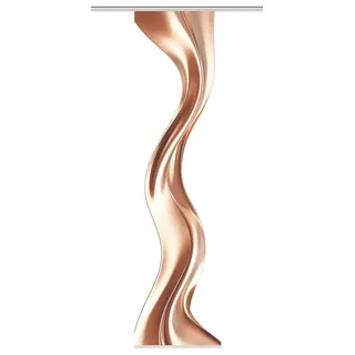 HOME WOHNIDEEN Schiebegardine Oakley, Seidenoptik 245x60 cm, Wellenmotiv, mit Zubehör, Farbe:Rose, Größe:245 x 60 cm, Anzahl:1x