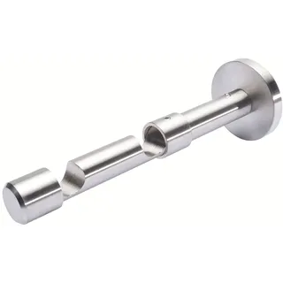 LIEDECO Gardinenstangenhalter »Doppelträger, Träger 2lfg mit Schraubkappe für 16 mm Gardinenstangen« Halter, Träger für Stangen, Rohre 16 mm, silberfarben