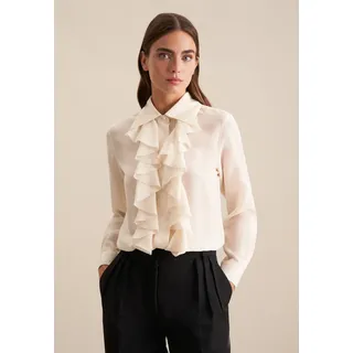 seidensticker Rüschenbluse 1/1 Kragen Uni, beige