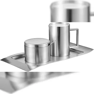 Esmeyer Milch- und Zucker-Set WAVE silber, 1 Set